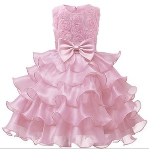 Little Girls Pink Floral party/wedding dresses (2)